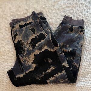 Black and Tan Tie-Dye Joggers